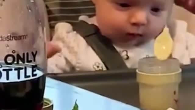 Baby Eating funny reaction with parents