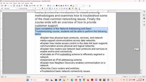 Course Overview.. Cisco Networking Academy- Network Addressing and Basic Troubleshooting