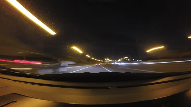 Fast Dash Cam Driving at Night