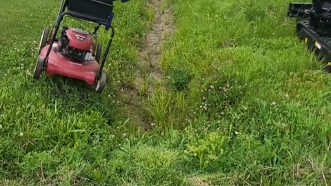 Ditch Mowing Using Mini Excavator