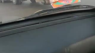 A professional driver drives a transport car without? Watch the video