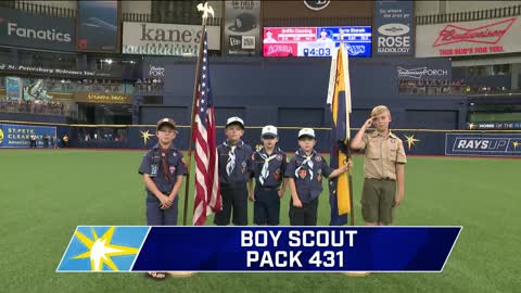 Marlee singing the National Anthem at Rays game