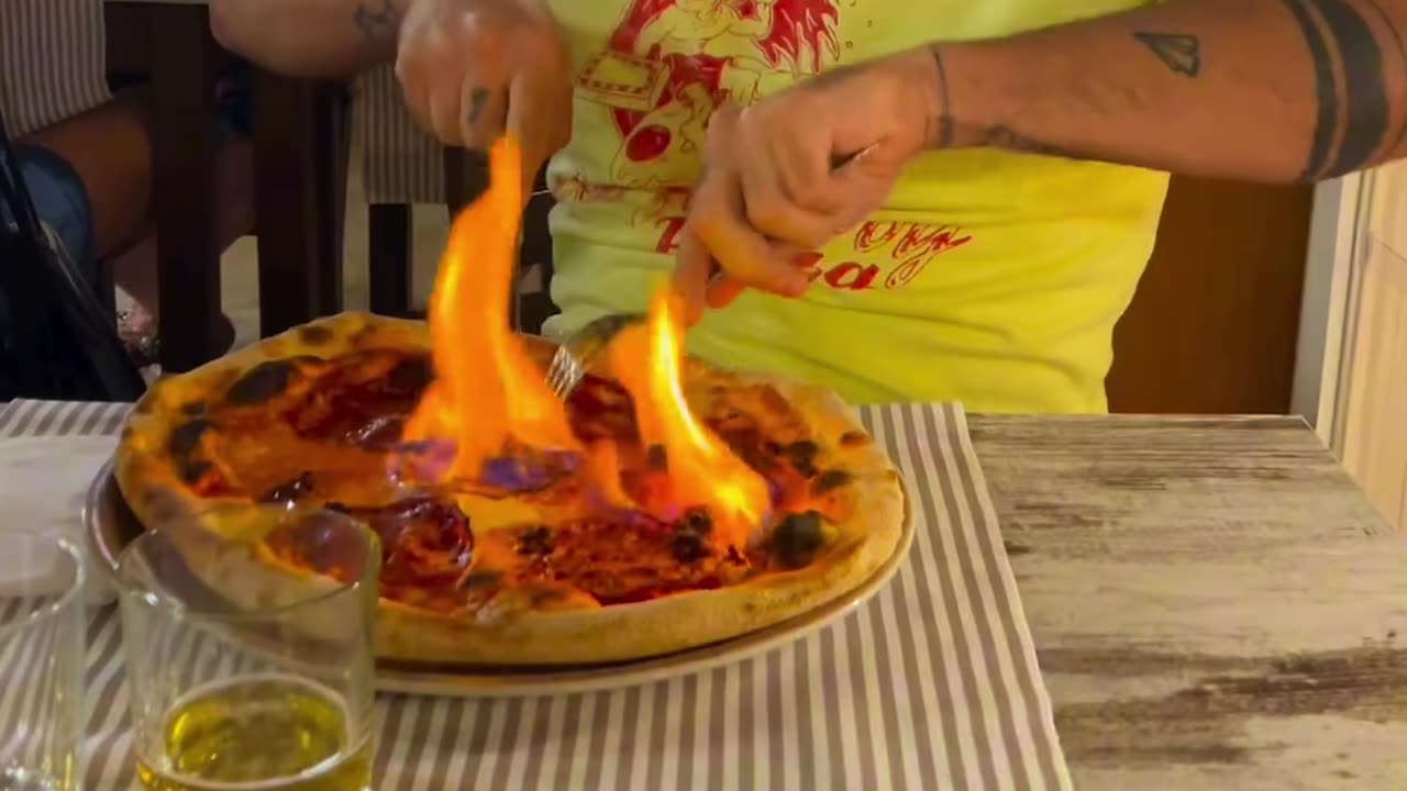 Flaming Pizza