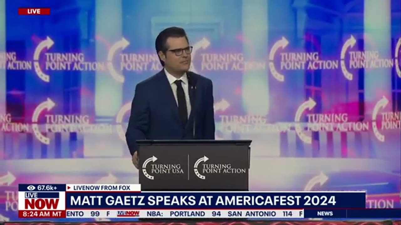 Matt Gaetz speaks at AmericaFest 2024