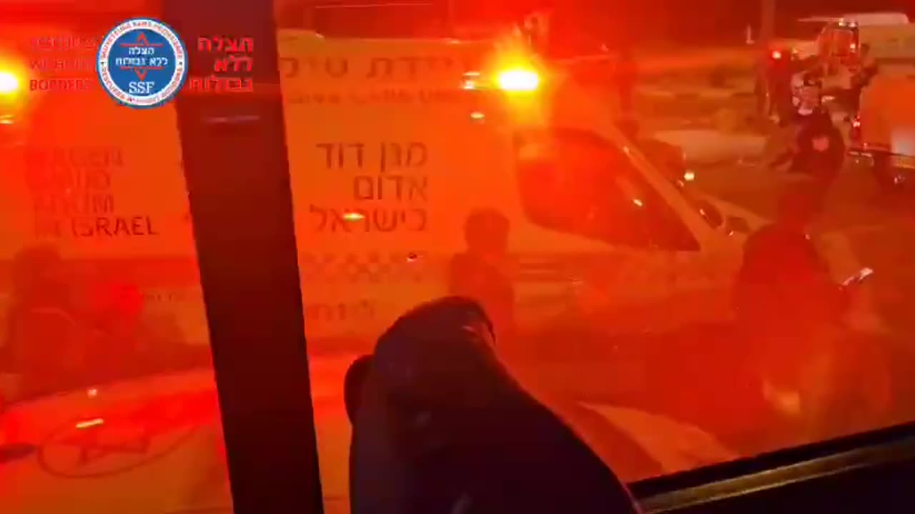 Footage shows the bus that was targeted during a shooting operation in al-Quds