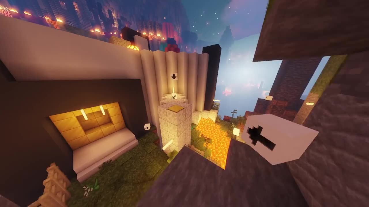 6 Minutes Minecraft Shader Parkour Gameplay (Night-Time) [Free to Use] [Map Download]