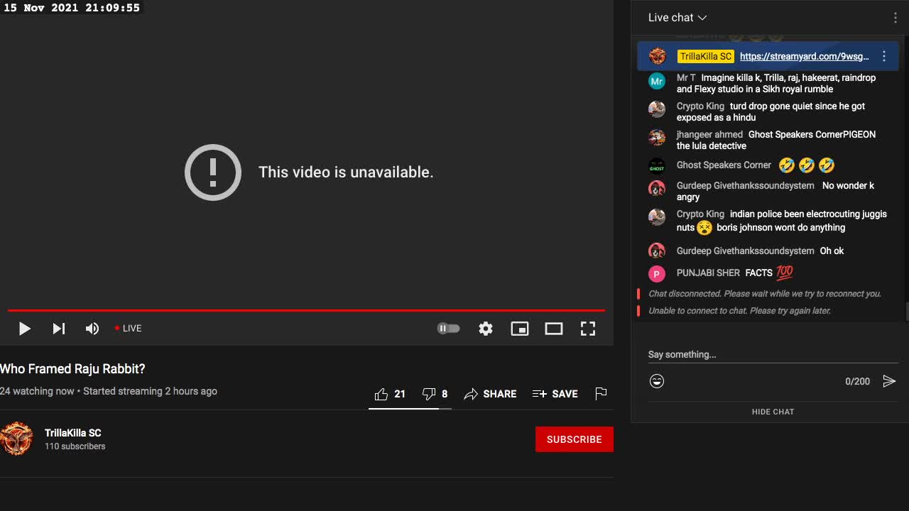 R Trilla 2021-11-15 Who Framed Rau Rabbit #pt3