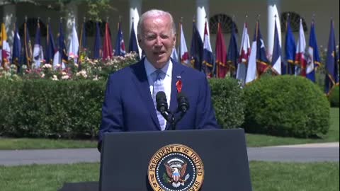 Biden gets interrupted while giving his speech