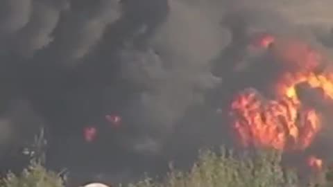 A chemical plant in the town of Shepherd, Texas is on fire.