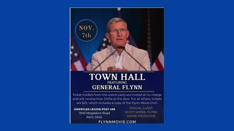 Town Hall with General Flynn in Kent, Ohio