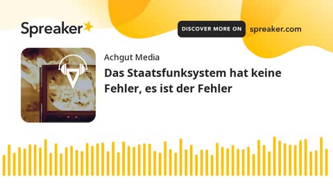 Das Staatsfunksystem hat keine Fehler. Es ist der Fehler