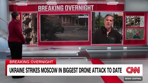 See the moment Ukrainian drones hit Moscow region