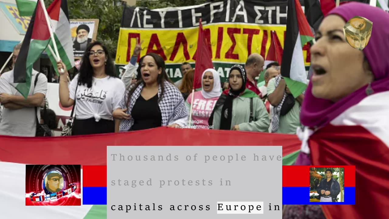 Thousands join pro-Palestine rallies across Europe as anniversary of Gaza war nears