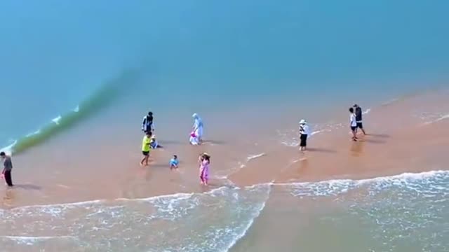 This is fishbone sandbar of dongshan island