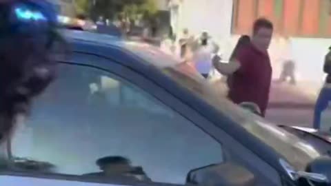 San Jose, California earlier today. "No one is above the law" amirite?