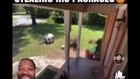 MAN CAUGHT STEALING OF PORCH