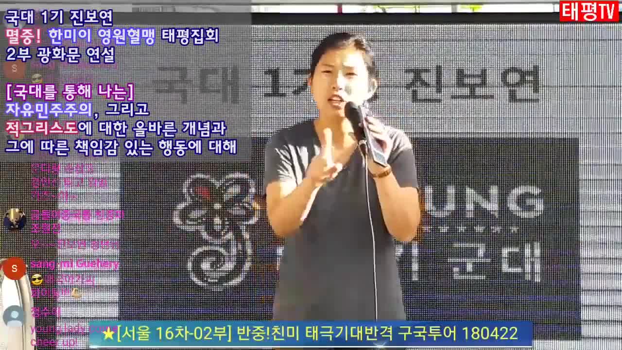 ★'국대를 통해 나는' [태평TV] 180422 태극기국민평의회 진보연