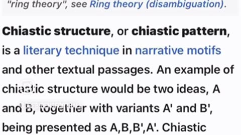 The Chiastic Structure