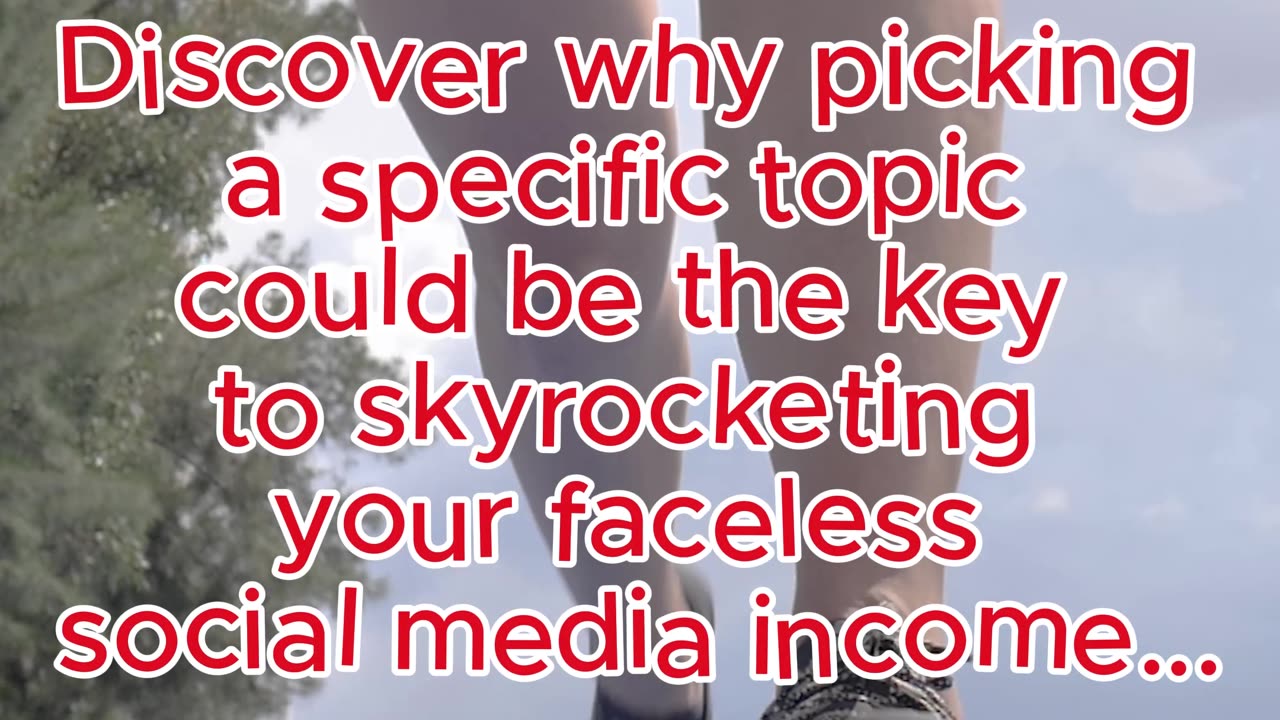 Struggling to find your niche? Discover the key to skyrocketing your faceless social media income