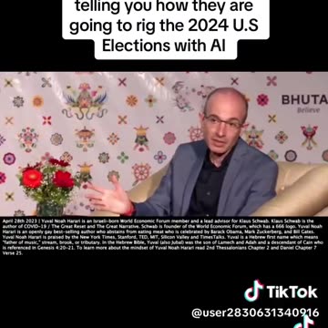 Yuval Noah Harari is telling you how they're going to rig the 2024 U.S. elections with A.I.