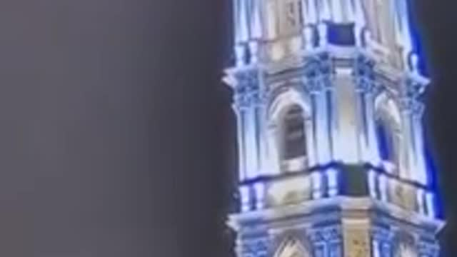 Angel?? appear to going into a russian orthodox church during an all night vigil