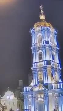 Angel?? appear to going into a russian orthodox church during an all night vigil