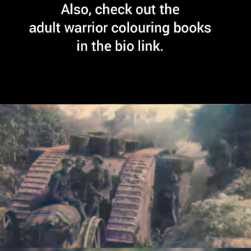 Early British Mark Vin WW1 1918 glimpse #Colourized footage🇬🇧 🏢 🎥