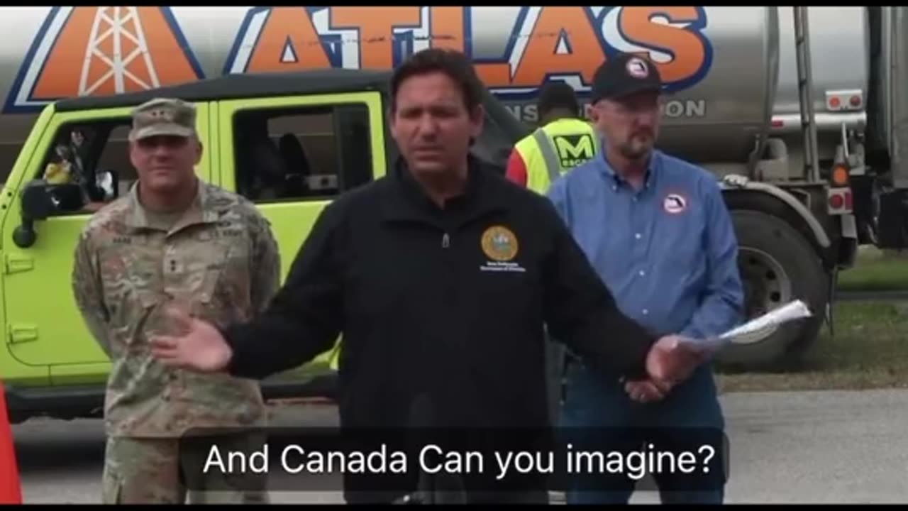 Florida Governor Ron DeSantis gives a shout out to Alberta linemen following Hurricane Milton