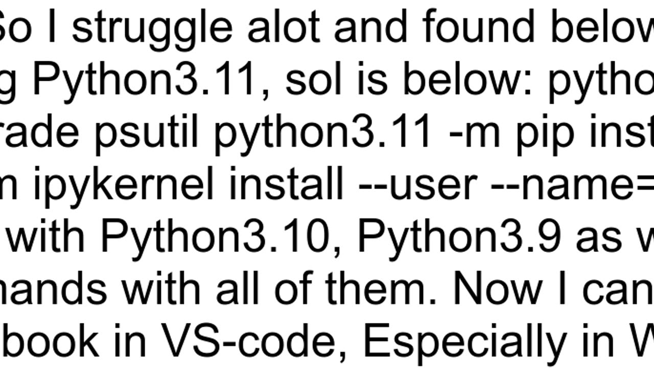 Jupyter Notebooks in VS Code using WSL 2 are not working