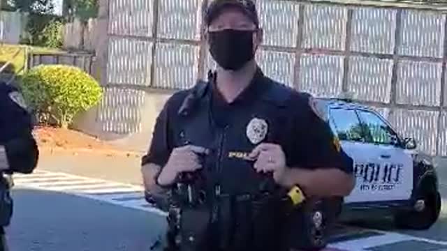 My son stating his case against wearing a mask in Seattle