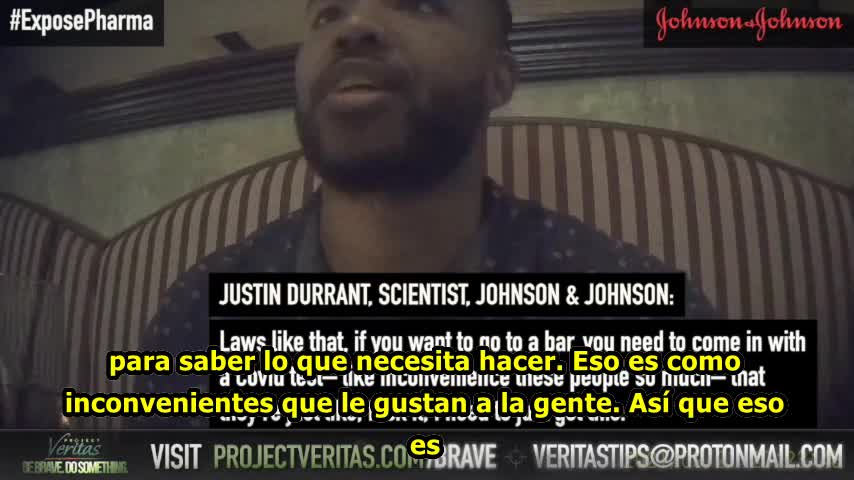 Cámara oculta revela miembros de empresa vax Jhonson & Jhonson