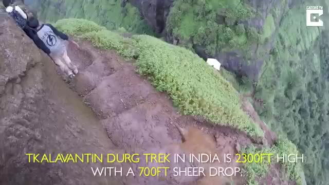 Dangerous Steep trek in India