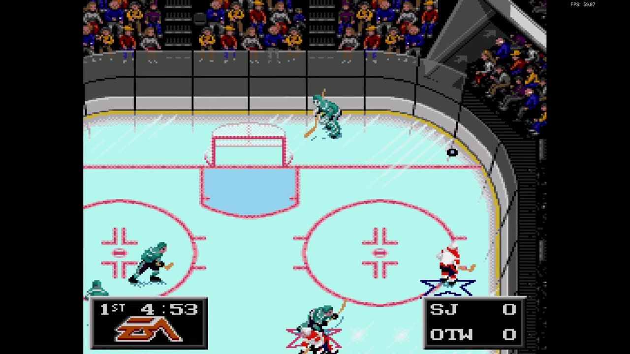 NHL '94 Franchise Mode 1990 Regular Season G43 - Len the Lengend (SJ) at OK Boehmer (OTT)