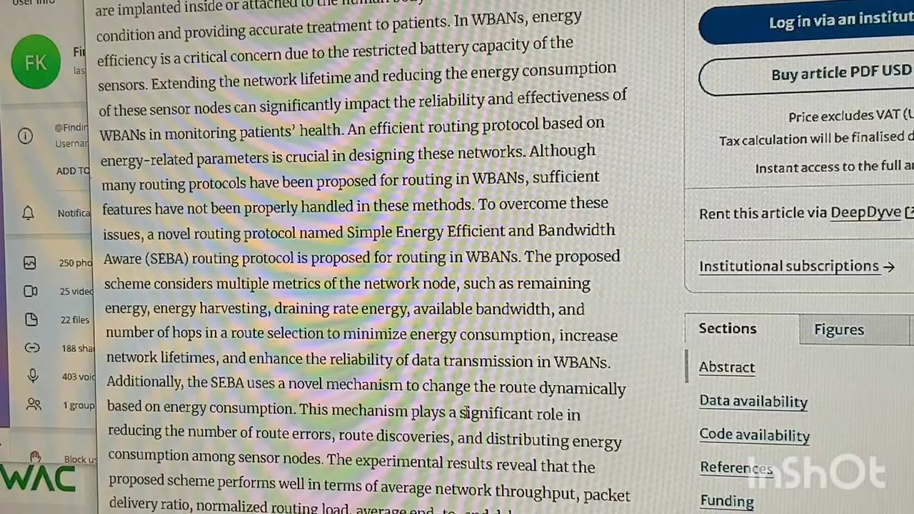 Wireless sensor network to body body network human activity radar wireless body area network particle swarm optimization 3000.09 AI