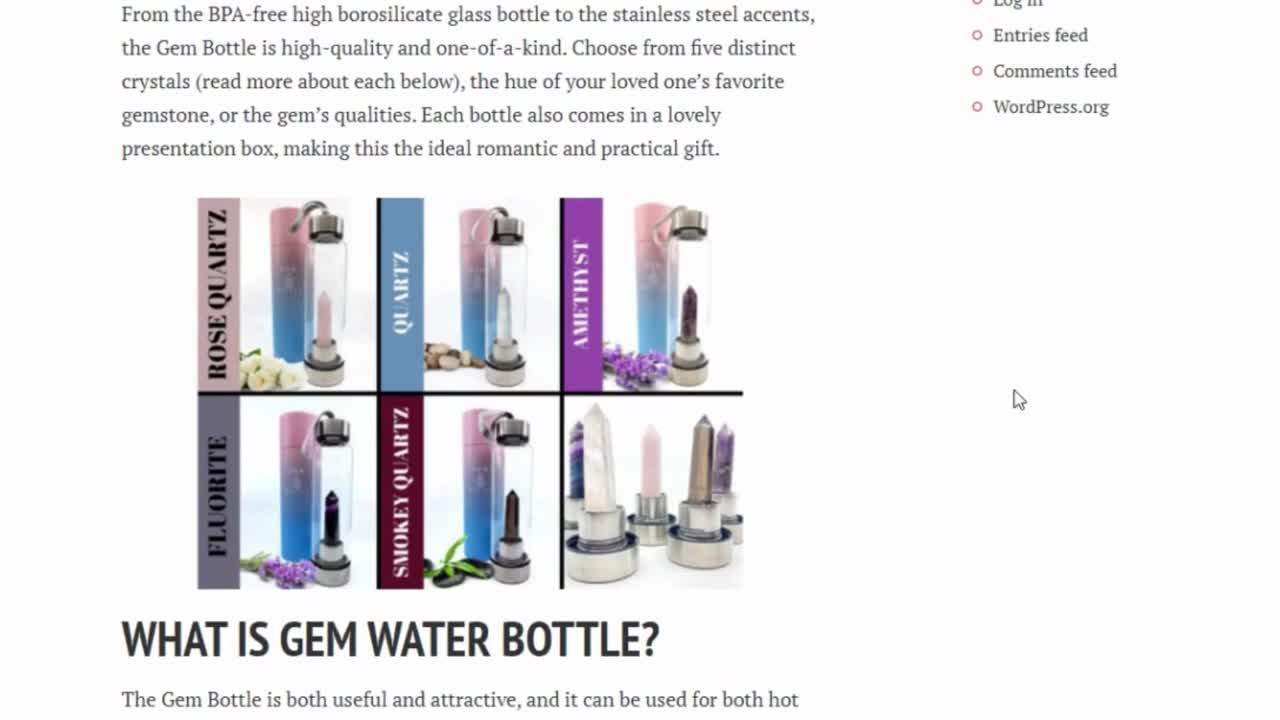 GEM BOTTLE for Special Hydration