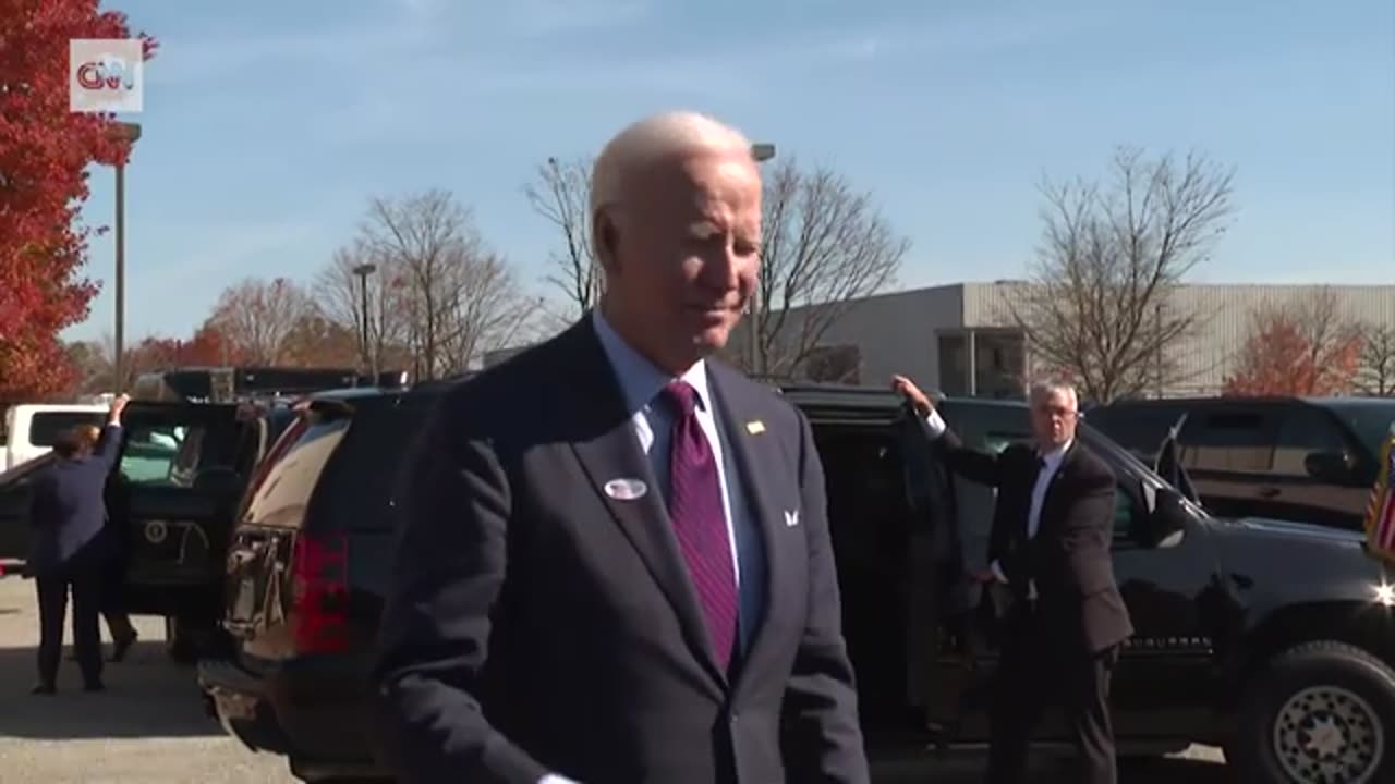 Biden waits in line and votes in Delaware . news live