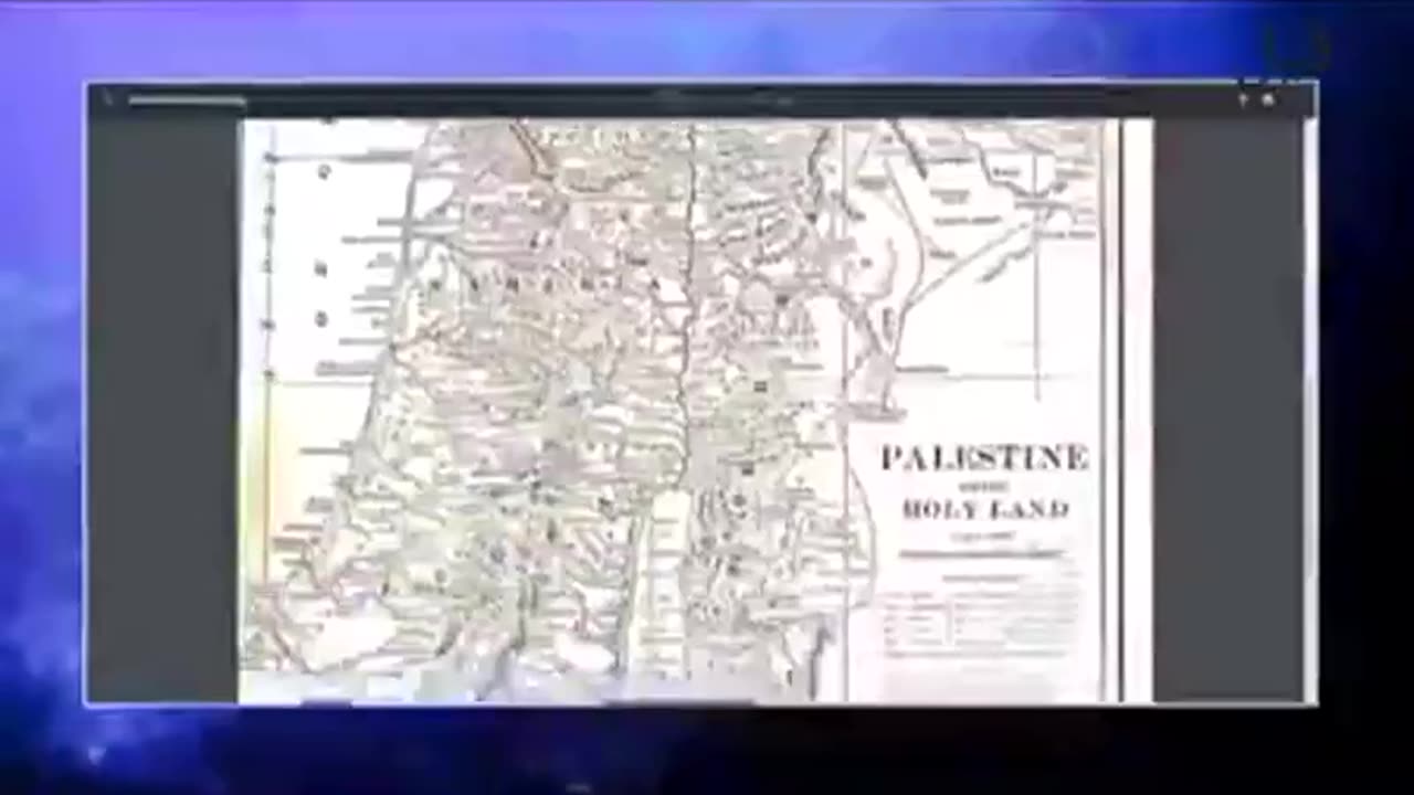 TruNews 1905 KJV Bible Map of the Holy Land - Palestine