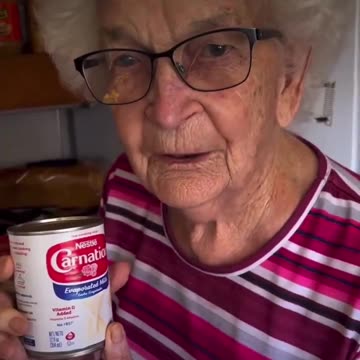 96 year old talking about Carnation Milk. LOL