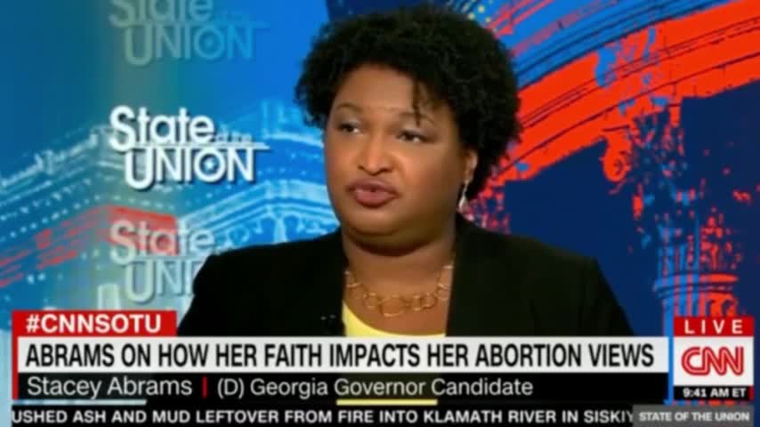 Stacey Abrams says she was anti-abortion before college!!