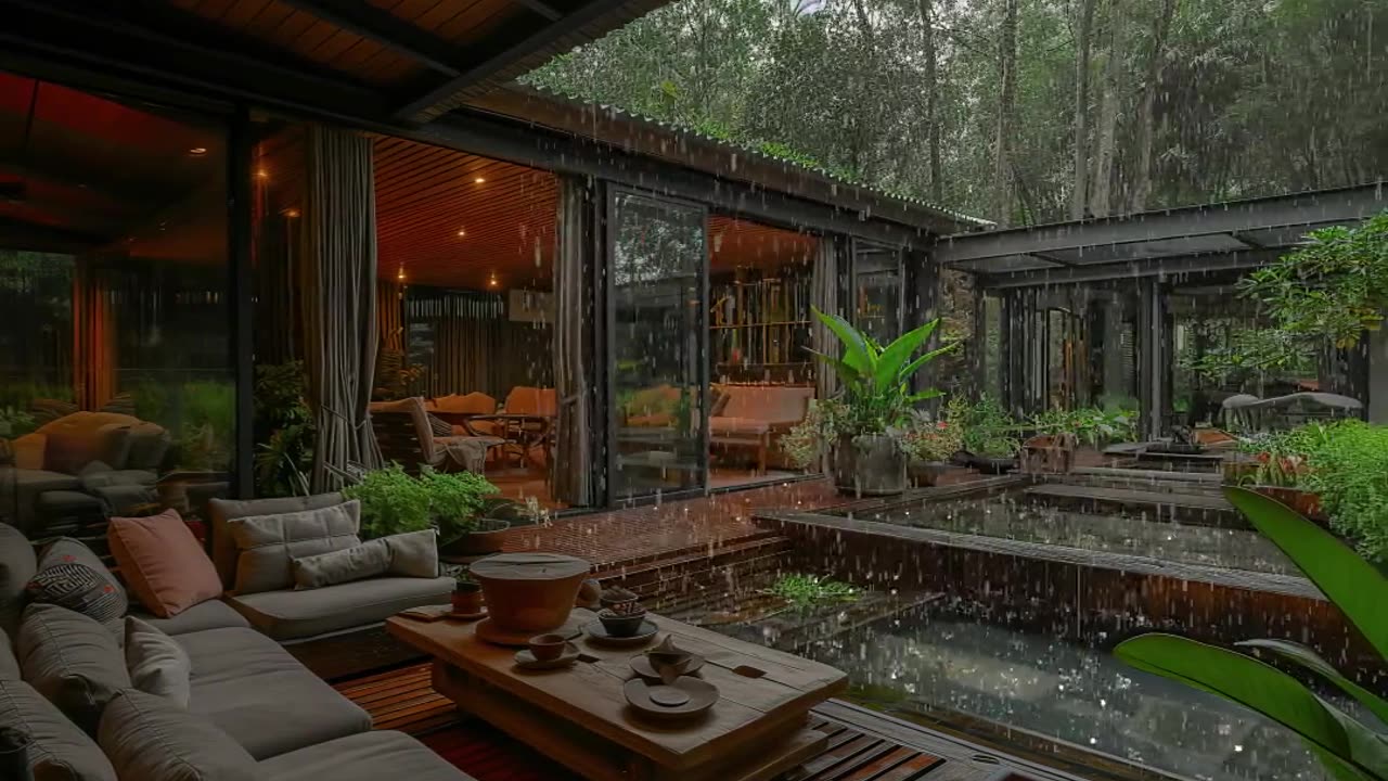 resort room is the ultimate haven on a rainy day.