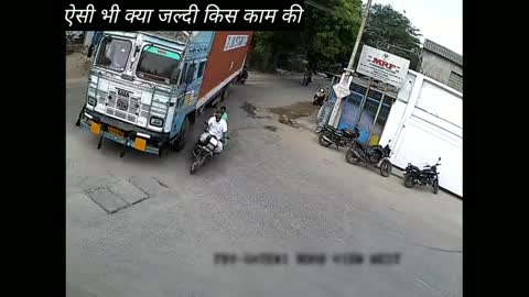 Risky motorcycle rider
