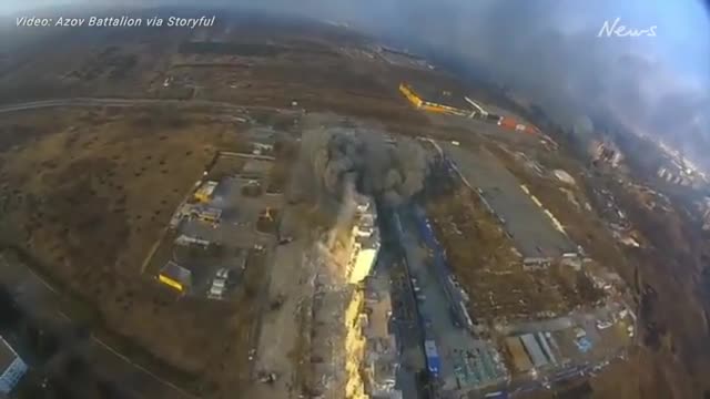 Drone footage shows widespread destruction in Mariupol, Ukraine