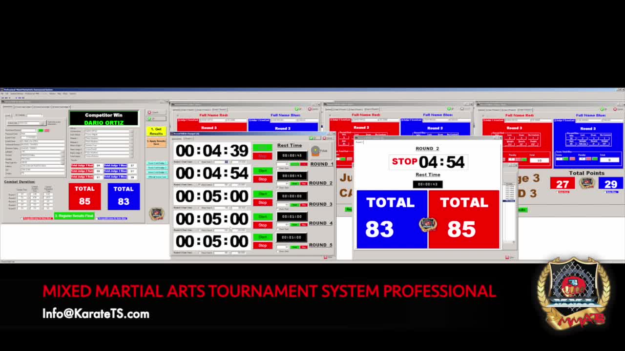 MMA Pro System . Software designed to run mixed martial arts tournaments.