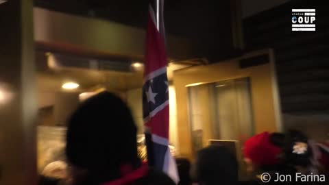 Patriots pushes back cops inside the Capitol building on 6th of January
