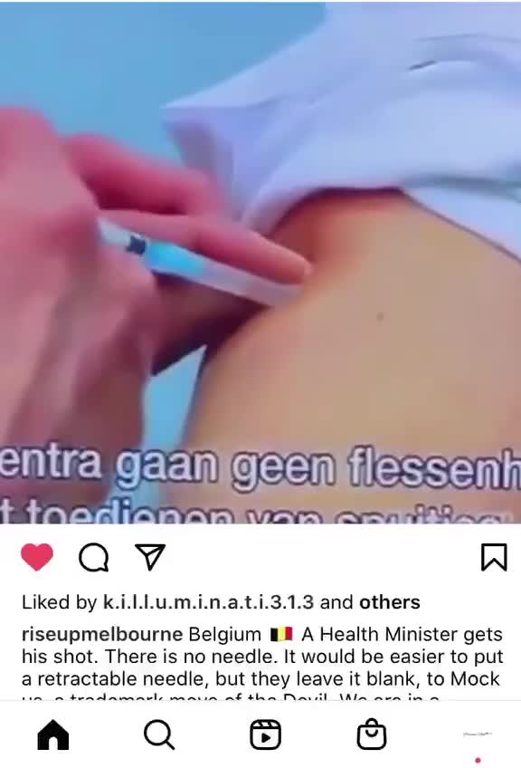 Health minister fakes COVID shot