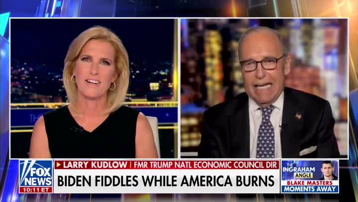 Laura Ingraham Snaps At Larry Kudlow For Defending Biden Admin Economic Advisor