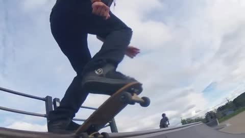 Collab copyright protection - all black tiny skateboard drop in