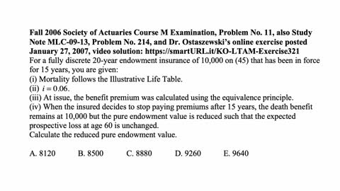 Exam LTAM exercise for June 2, 2021