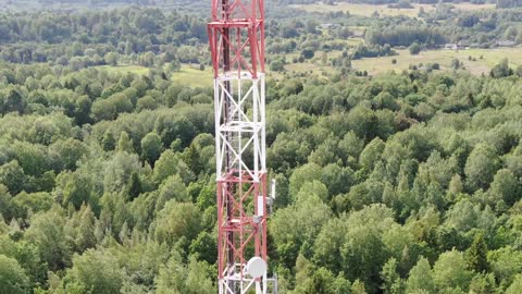 Operating television tower 364 meters high