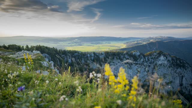 Clouds Mountains Panorama Outdoor Sunset Summer HQ